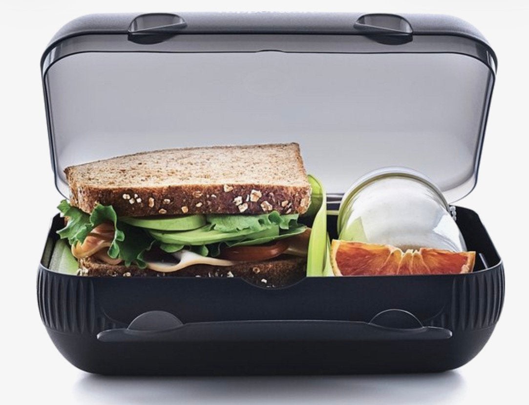 Tupperware Snackpack / Lunchbox Zwart, Verzenden, Nieuw, Bus of Trommel