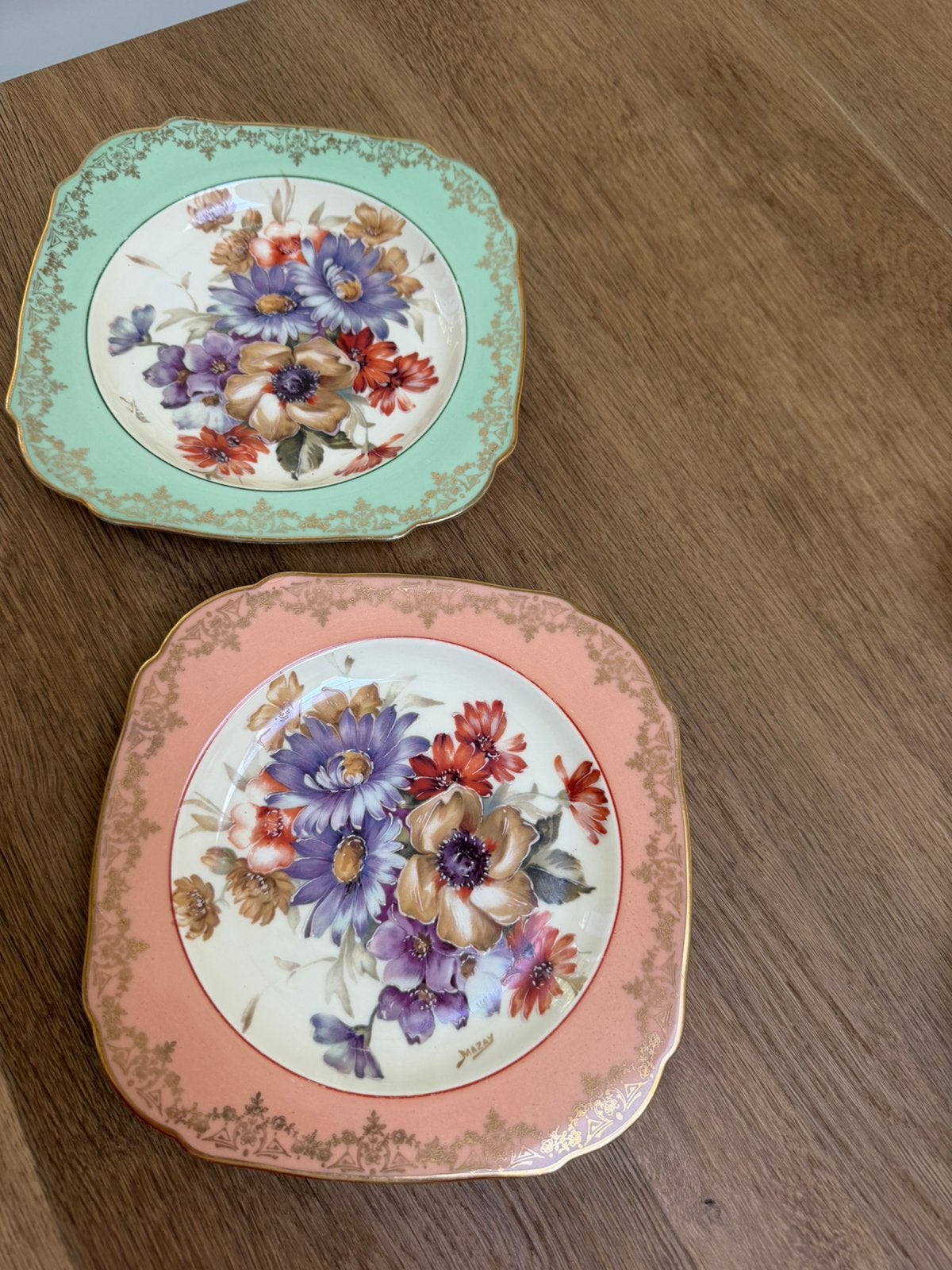 Limoges porselein gesigneerd handgeschilderd Mazy, Ophalen of Verzenden