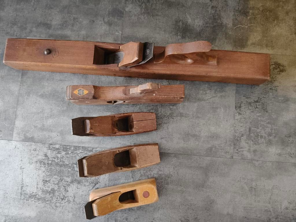 Ouderwetse profiel- en blokschaven, Antiek en Kunst, Antiek | Gereedschap en Instrumenten, Ophalen of Verzenden