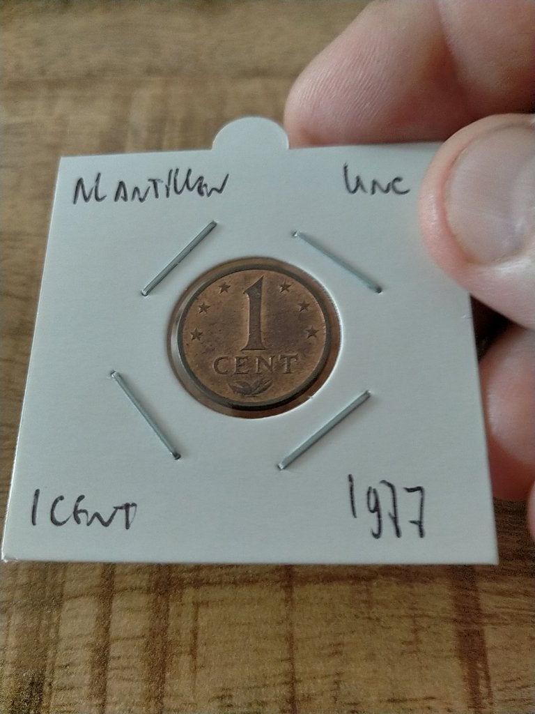 NL Antillen 1 Cent 1977 , UNC, Verzenden, Midden-Amerika, Losse munt