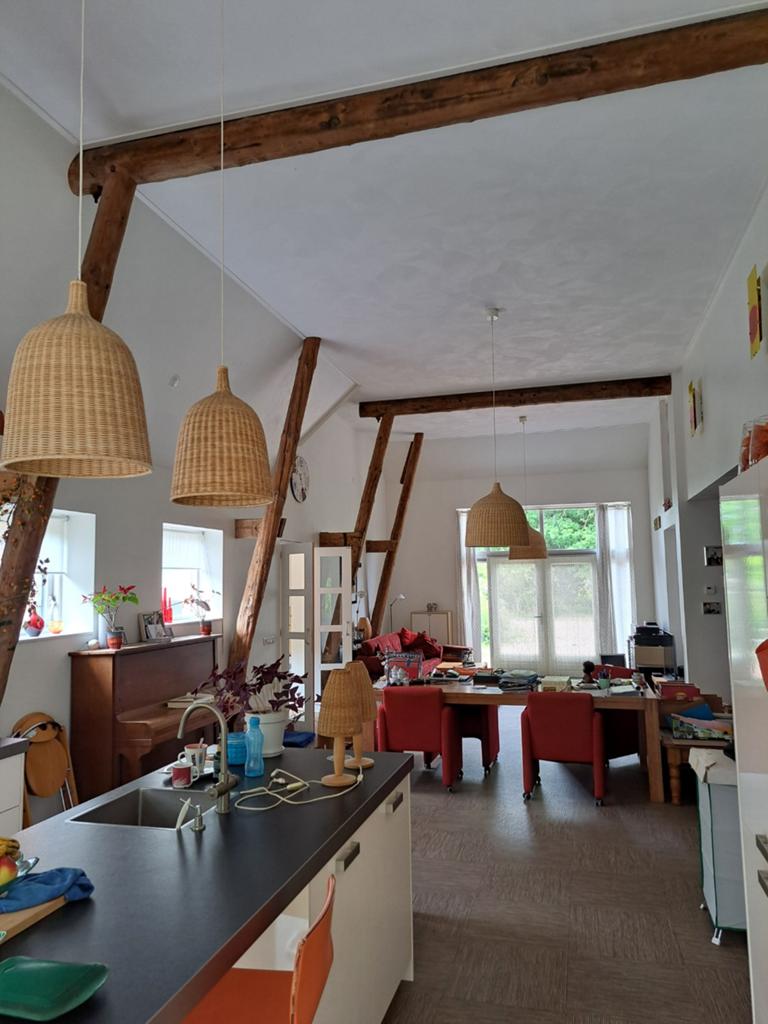 4 rieten Ikea  hanglampen 2 maten + evt 2 Ikea rieten scheme, Ophalen