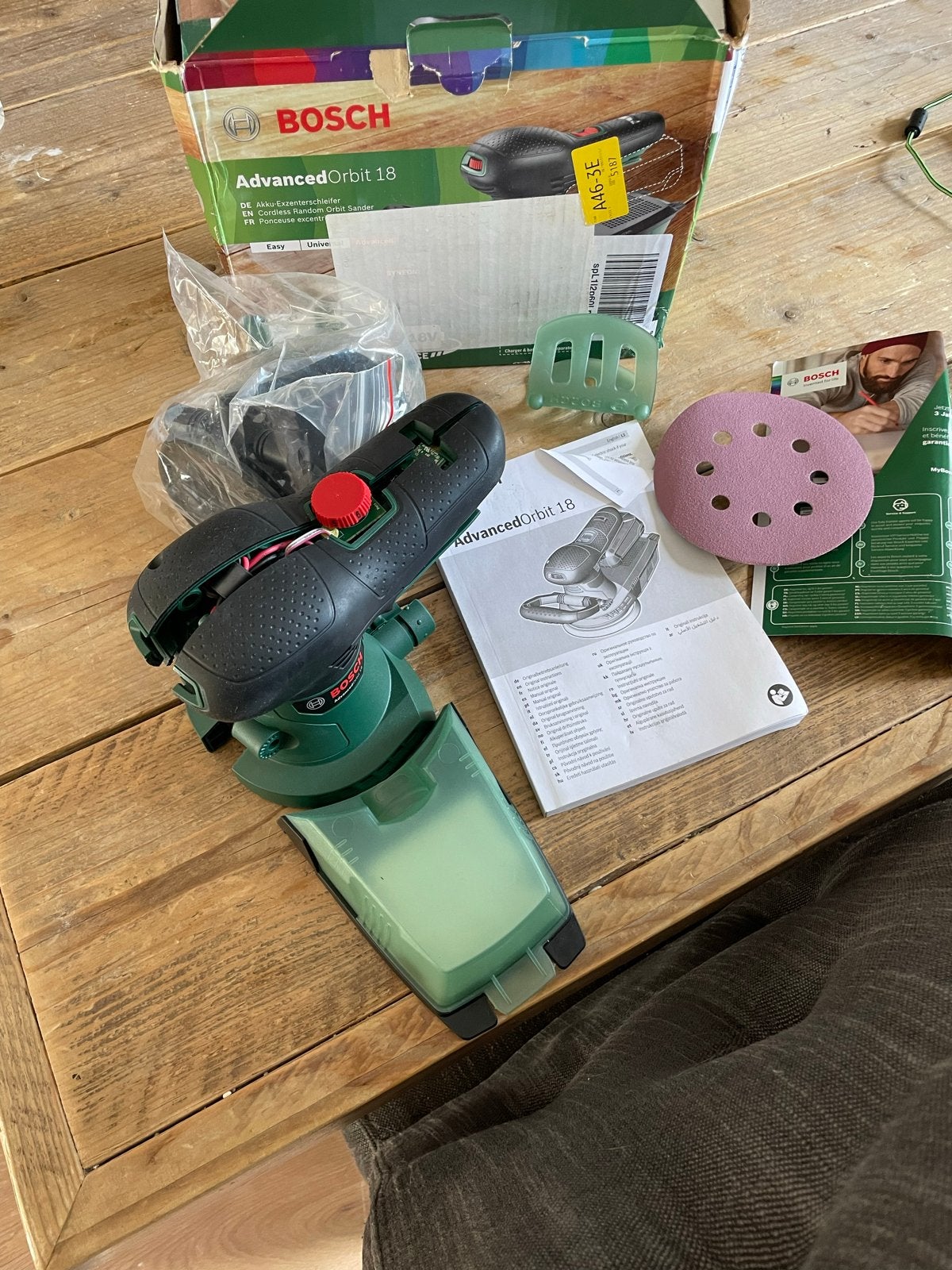 Bosch AdvancedOrbit 18 Excentrische schuurmachine, Ophalen, Gebruikt, Minder dan 600 watt, Excentrische schuurmachine