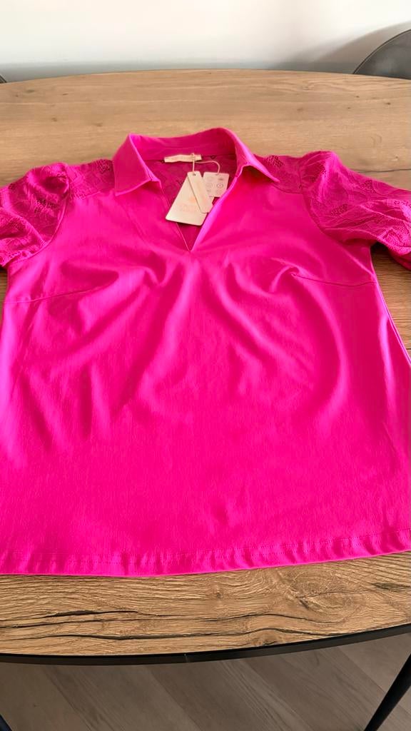 Triple Nine Travelstof shirt met kanten mouwen, Maat 38/40 (M), Nieuw, Ophalen of Verzenden, Korte mouw
