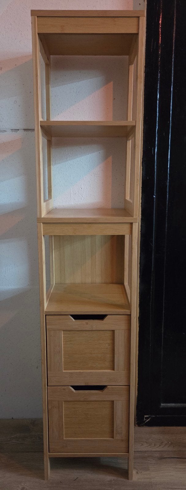 badkamer kast hout bamboe, Ophalen, Zo goed als nieuw