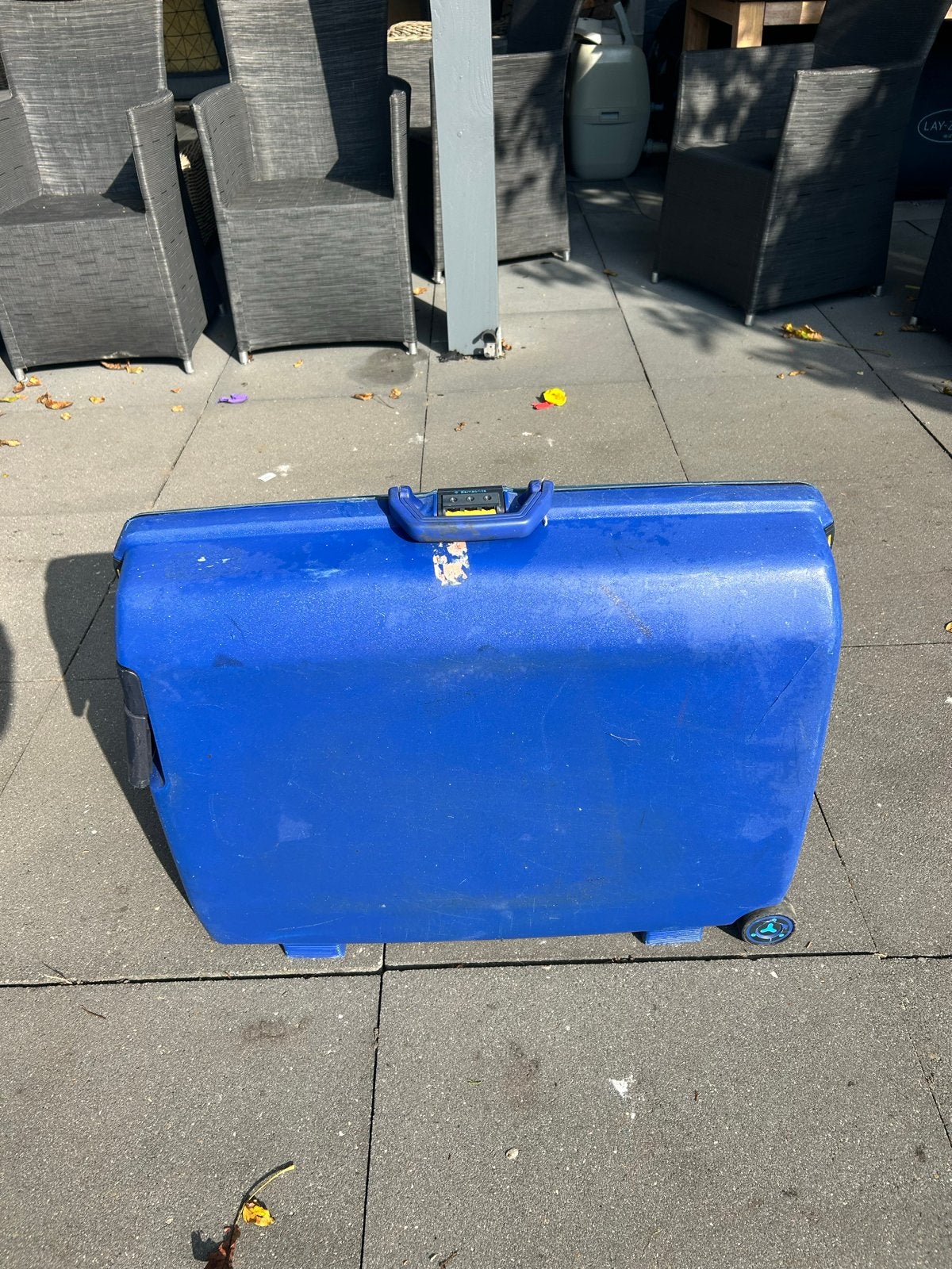 Samsonite koffer - Blauw - Met wieltjes, 30 cm of meer, Gebruikt, Blauw, Ophalen of Verzenden