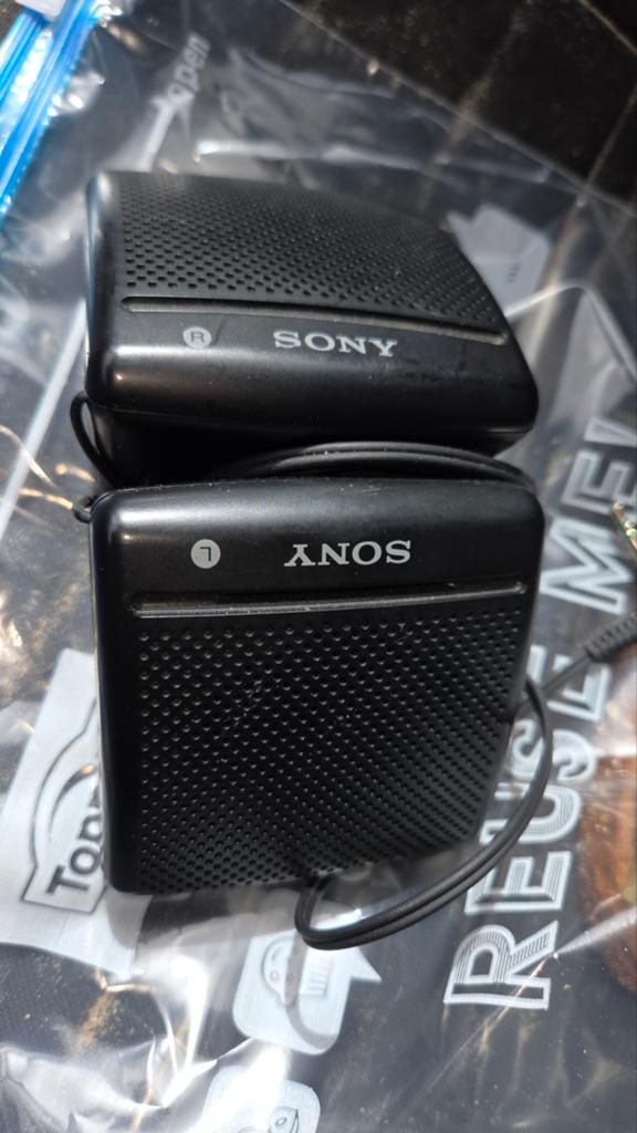 Sony walkman speakers srs 7, Ophalen of Verzenden, Minder dan 60 watt, Front, Rear of Stereo speakers, Sony