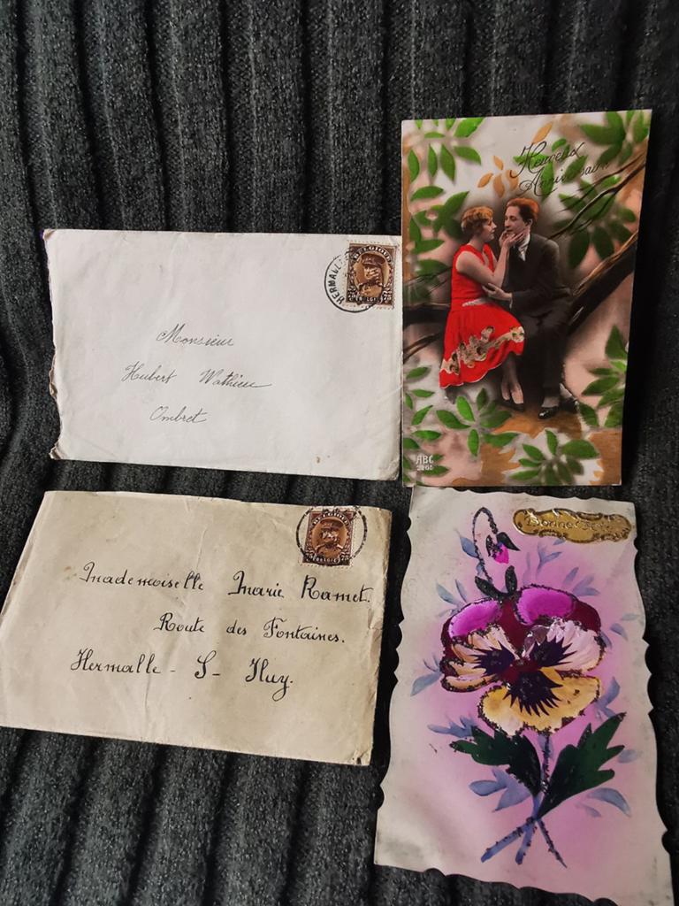 Antieke ansichtkaarten + envelop België +-1930 4st Miekje, Ophalen of Verzenden, 1920 tot 1940