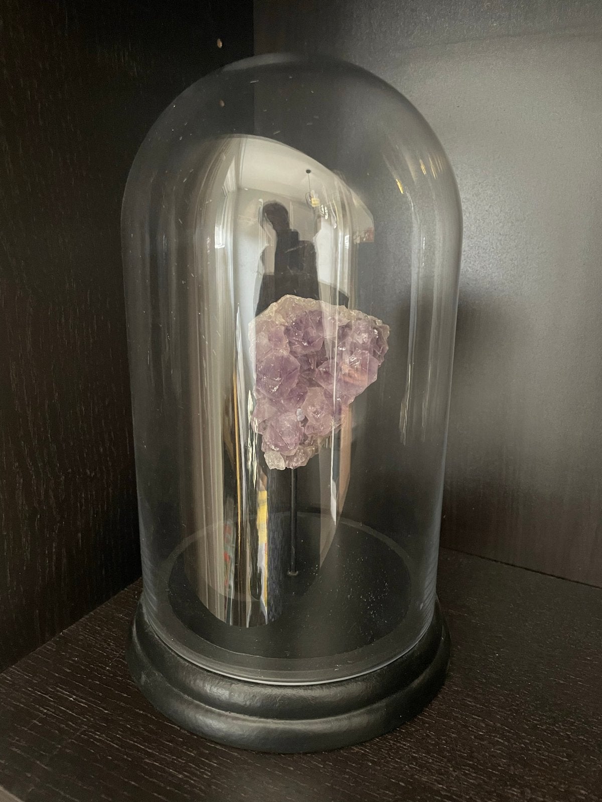 Amethist Geode in Glazen Stolp, Ophalen, Mineraal