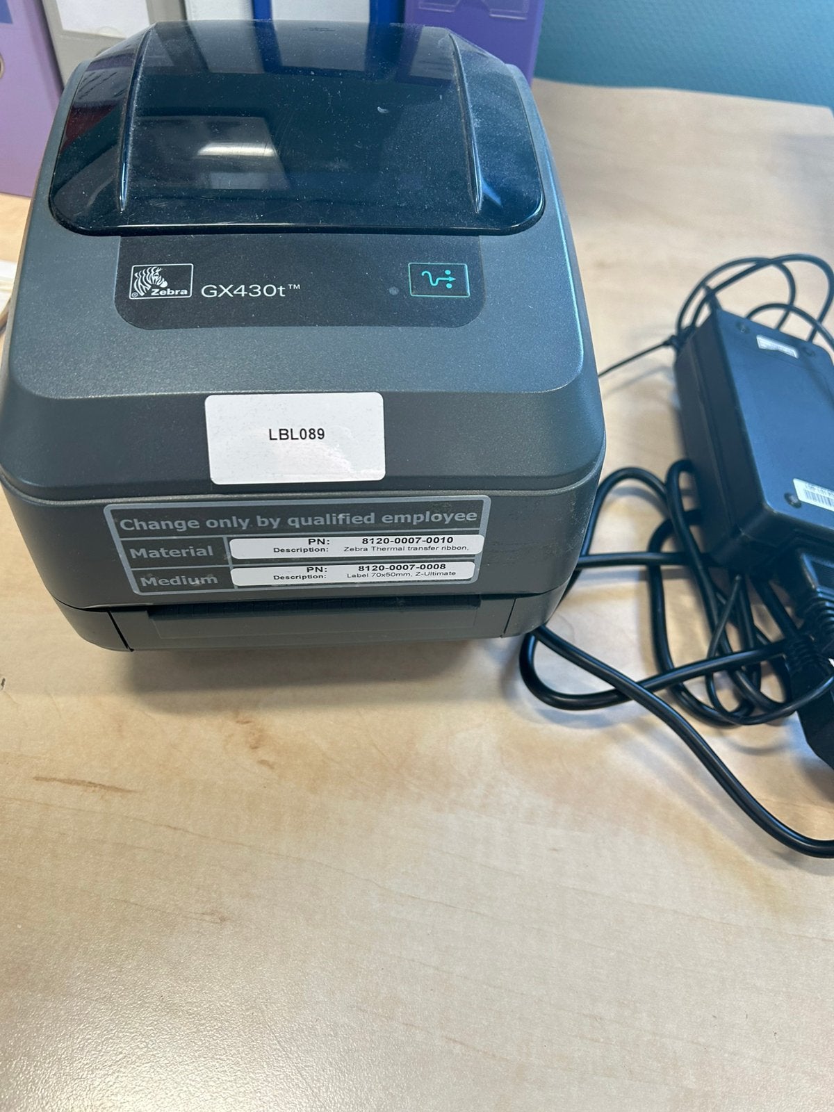 Zebra GX430t thermische transfer labelprinter., Ophalen of Verzenden, Zo goed als nieuw, Etiket