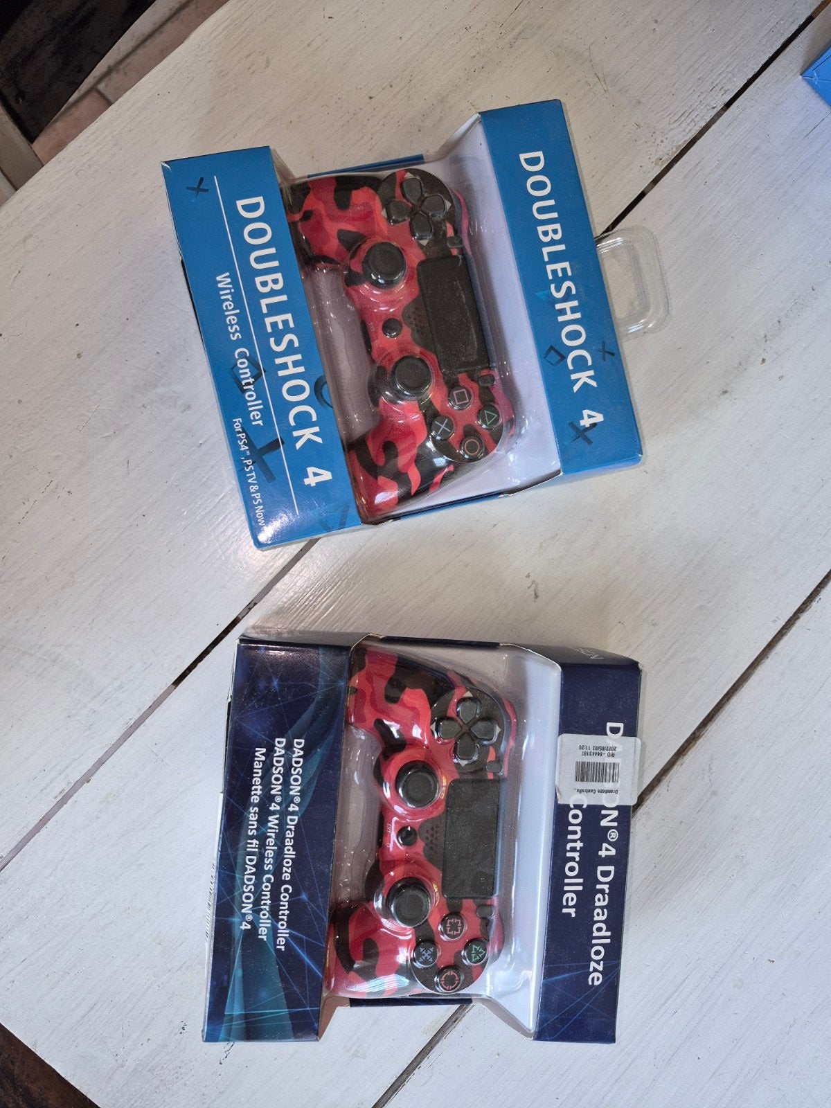 2 stuks draadloze controllers voor PlayStation 4 - Rood Camo, Nieuw, Ophalen of Verzenden, Controller, PlayStation 4