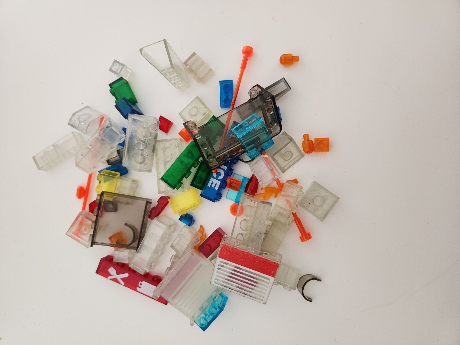 Lego - diverse doorzichtige onderdelen, Ophalen of Verzenden, Gebruikt, Losse stenen, Lego