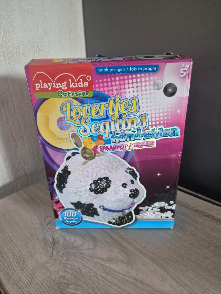 Lovertjes spaarpot, Ophalen of Verzenden, Nieuw, Overige materialen, Knutselwerk