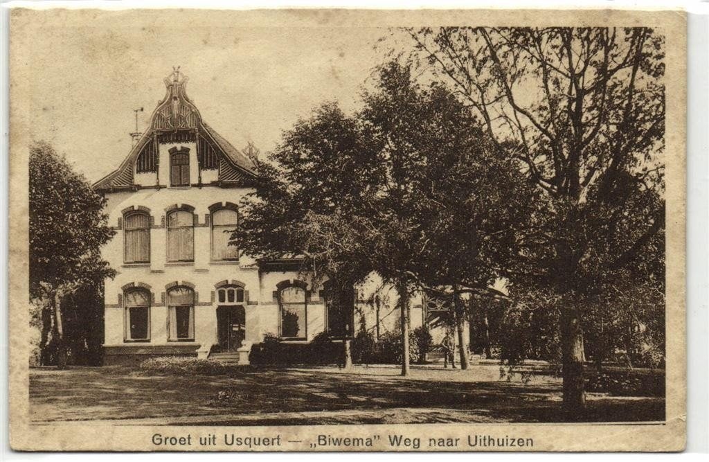 Groet uit Usquert - Biwema Weg naar Uithuizen - B-keus - 192, Ophalen of Verzenden, 1920 tot 1940, Gelopen, Noord-Brabant