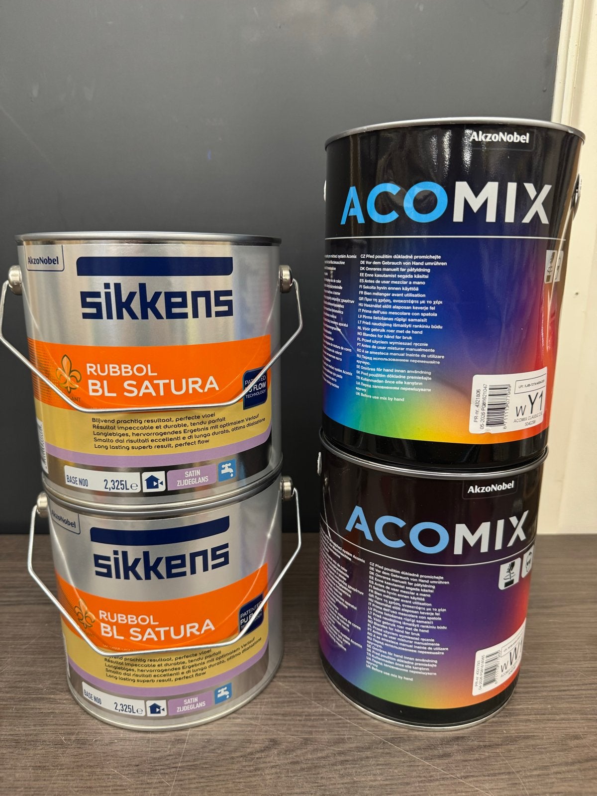 Sikkens Rubbol BL Satura verf en mengpasta Acomix, Wit, Nieuw, Ophalen of Verzenden, Verf