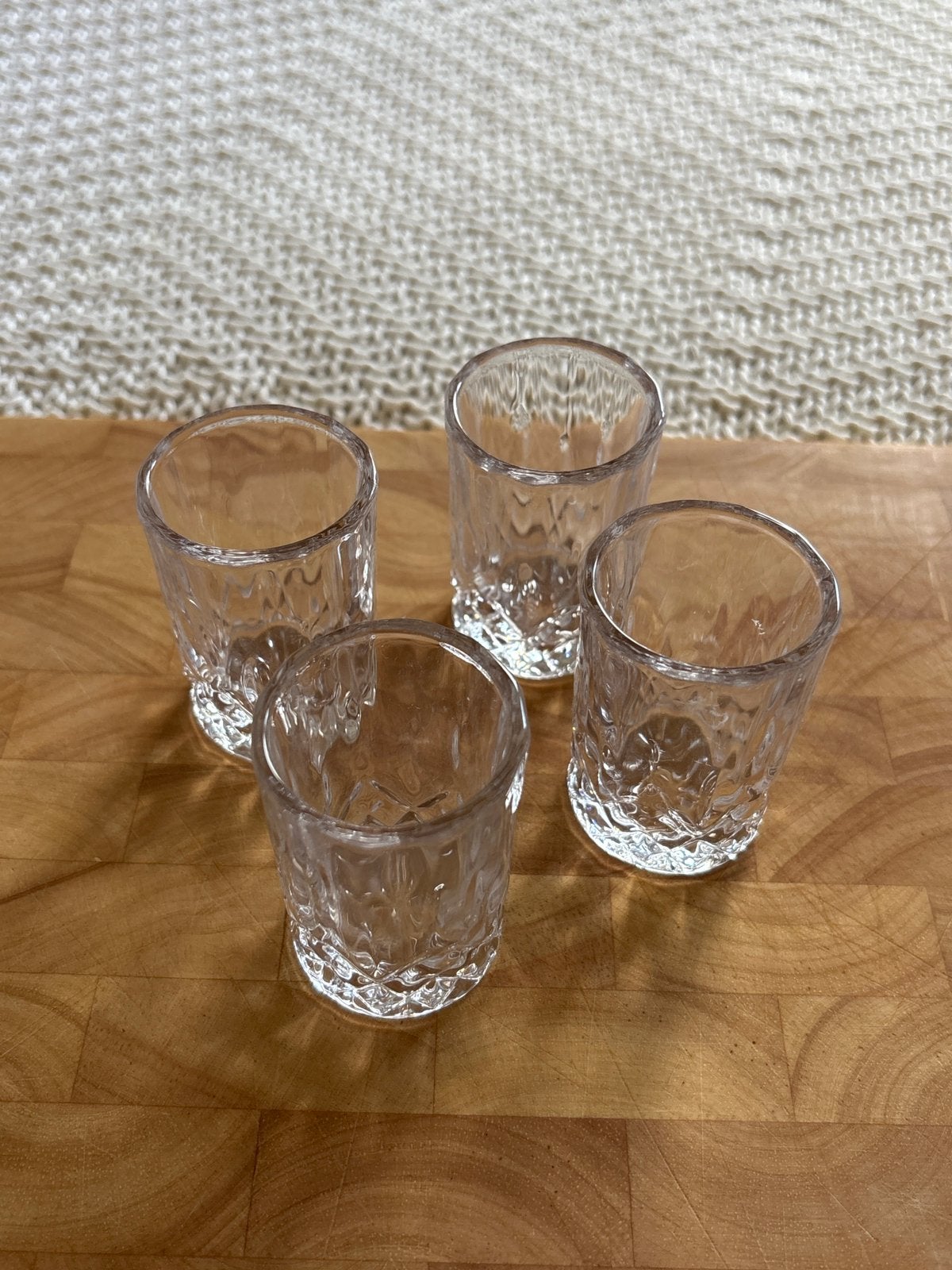 Shotglaasjes kristal glas nieuw servies, Verzamelen, Ophalen, Zo goed als nieuw, Borrel- of Shotglas