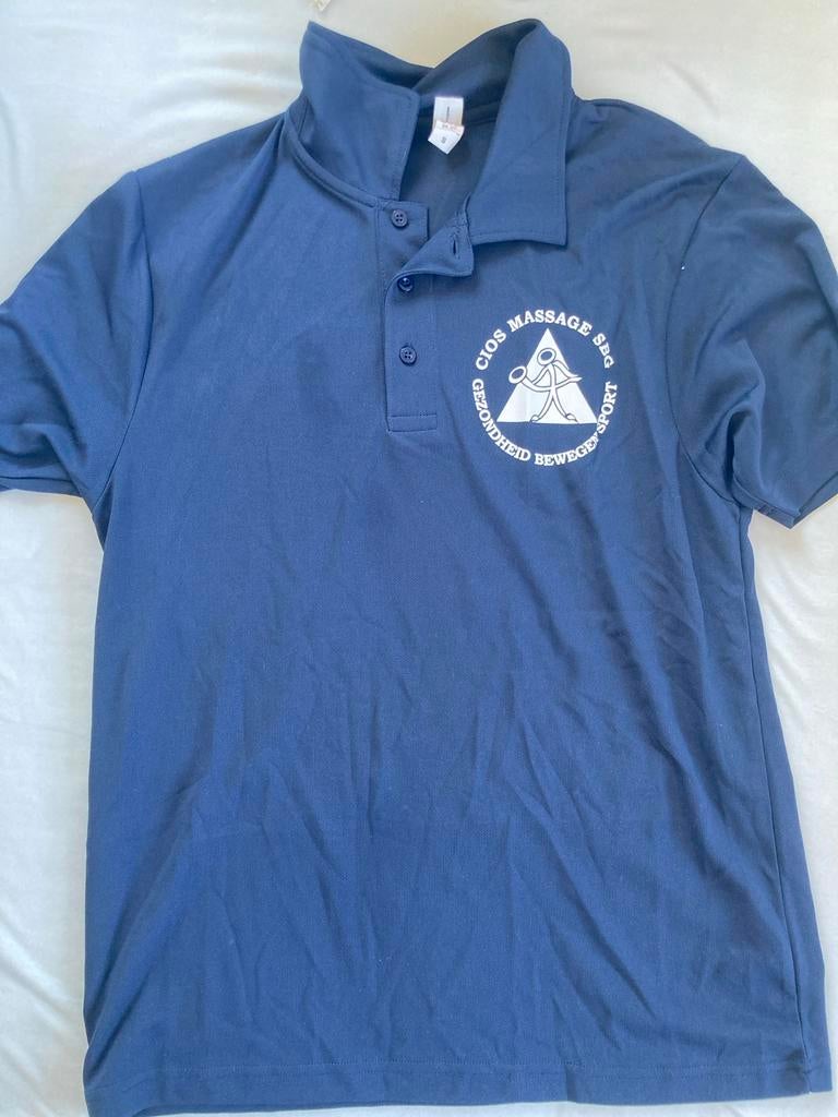 Cios Sportmassage Polo - Maat Small, Blauw, Overige typen, Ophalen of Verzenden, Maat 36 (S)