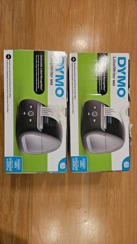 Dymo LabelWriter 550 Labelprinter (2 stuks), Computers en Software, Labelprinters, Nieuw, Etiket, Ophalen of Verzenden