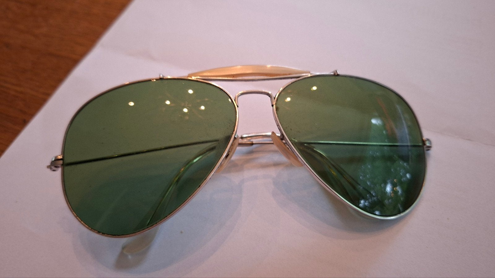 Vintage Ray Bab Aviator Zonnebril 1730-10K GO, Overige merken, Gebruikt, Zonnebril, Ophalen of Verzenden