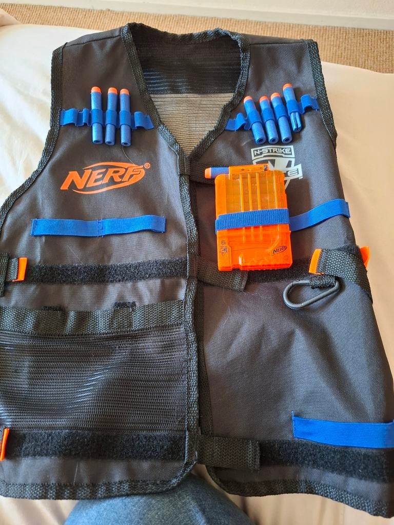 Nerf hesje met magazijn en pijltjes, Ophalen of Verzenden, Gebruikt, Jongen of Meisje