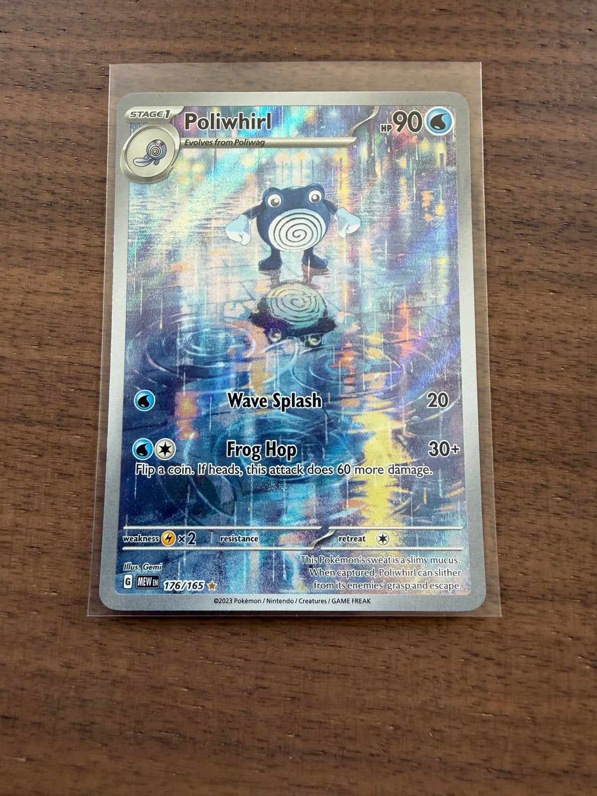 Poliwhirl 176/165 - Pokémon Kaart, Hobby en Vrije tijd, Ophalen of Verzenden, Nieuw, Losse kaart, Foil