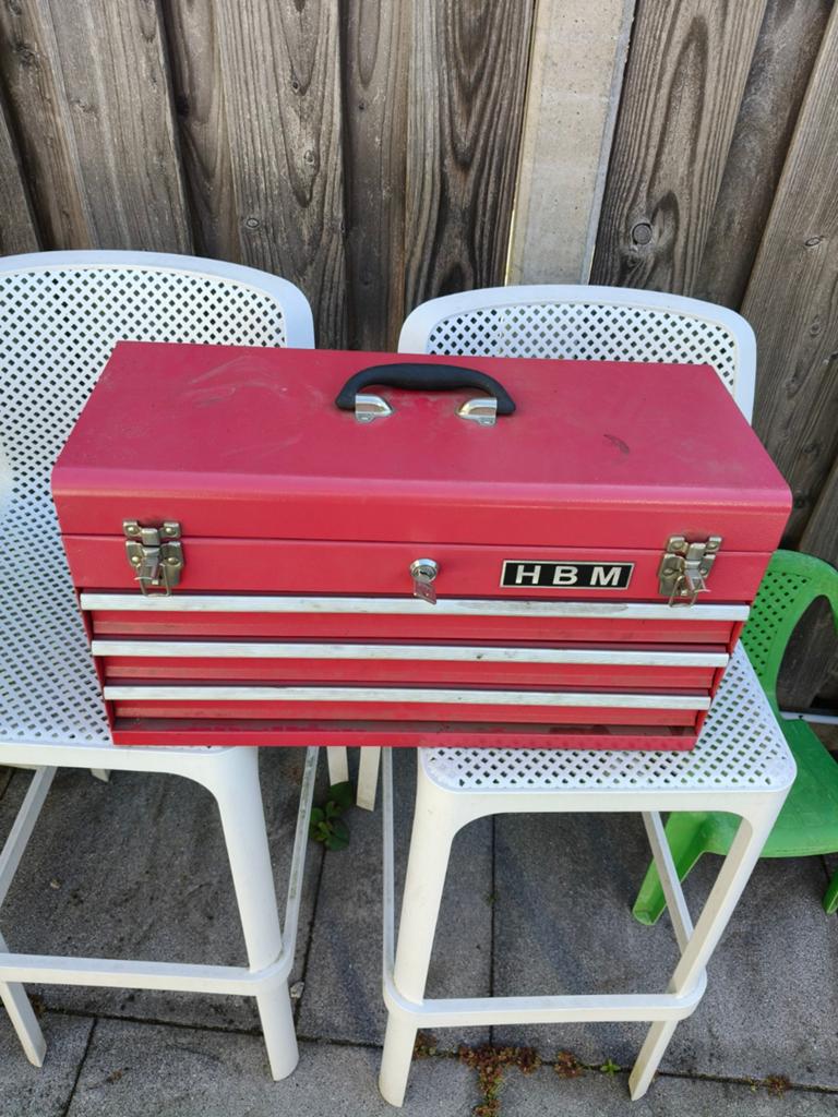 HBM Gereedschapskist met laden - Rood, Ophalen, Gebruikt