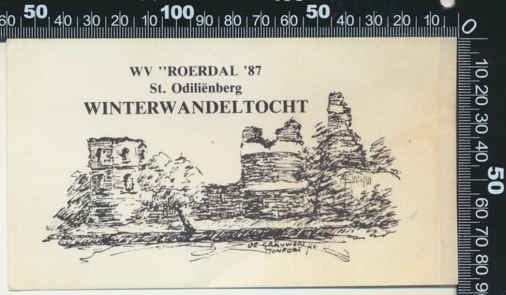 Sticker: WV Roerdal 87 - Sint Odilienberg Winterwandeltocht, Ophalen of Verzenden, Zo goed als nieuw, Sport