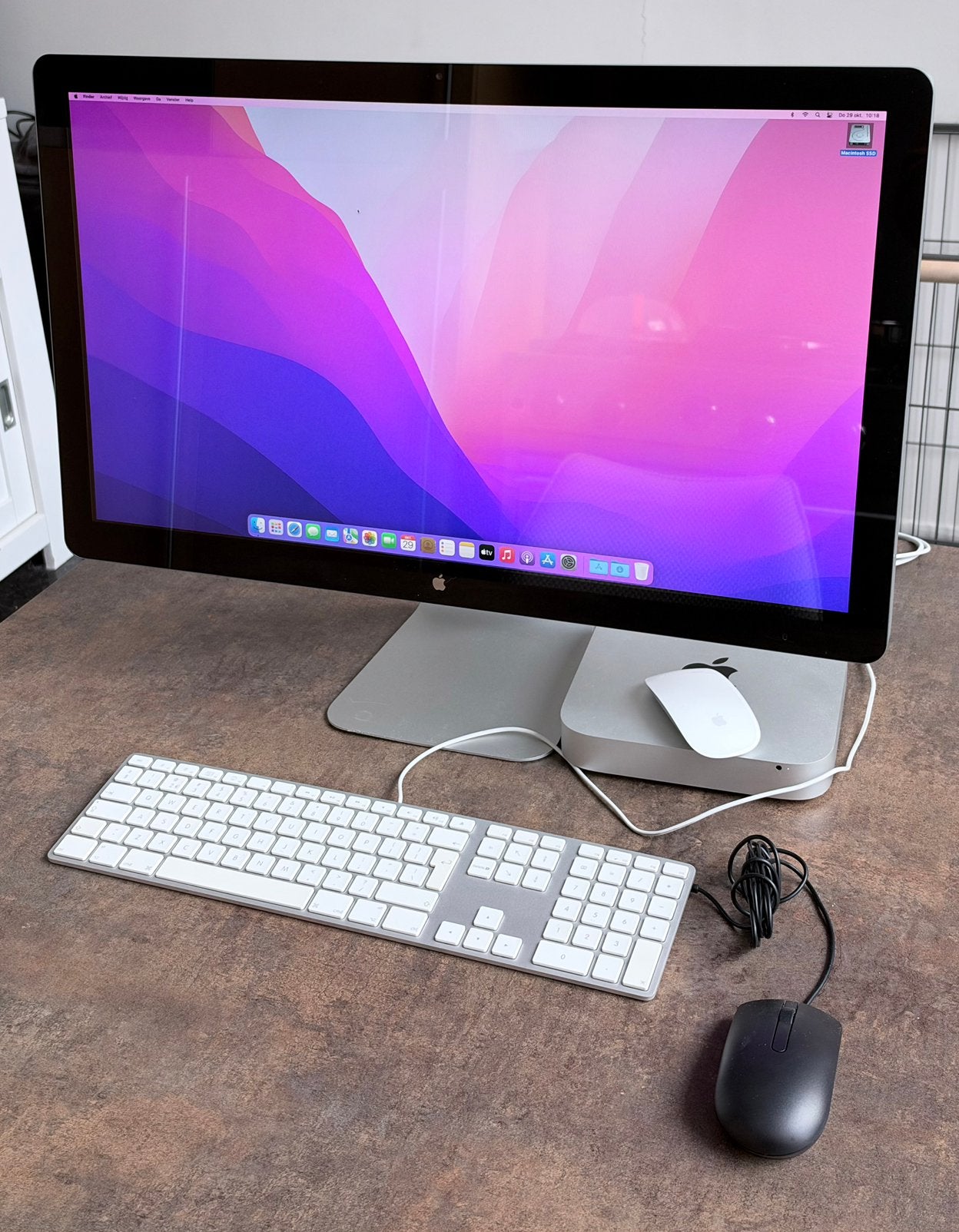 Mac Mini A1347 met 27” Apple Display 8gb ram 1tb ssd, Computers en Software, Ophalen, Gebruikt, Mac Mini, 27 inch