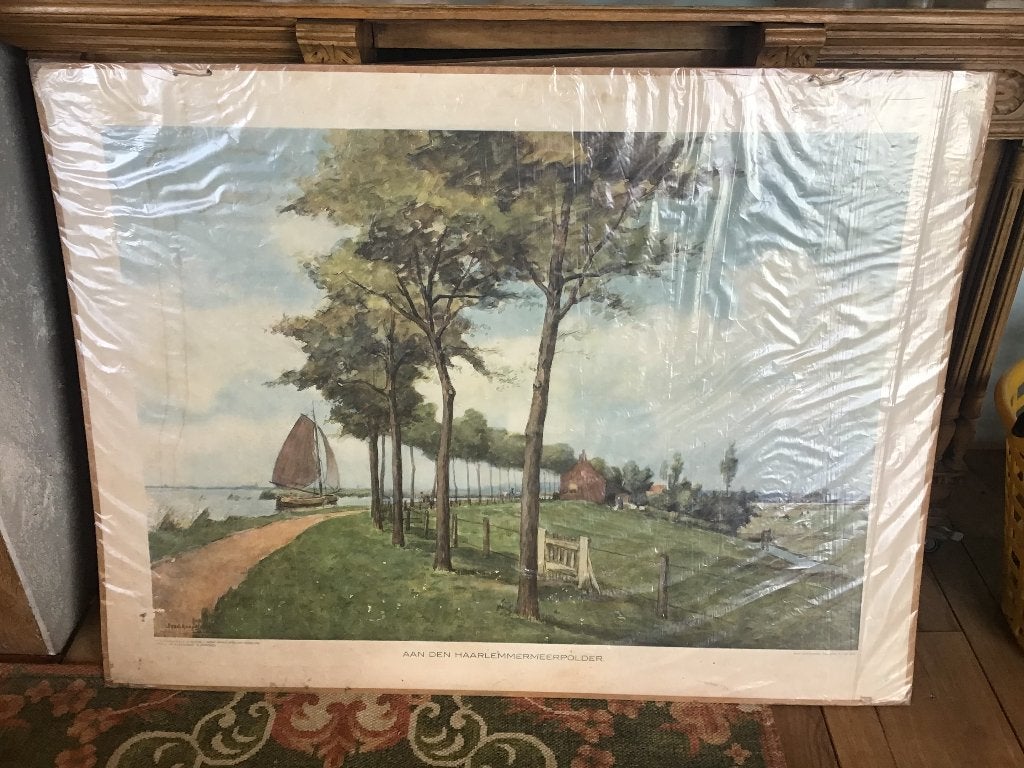 Schoolplaat Aan den Haarlemmermeerpolder, Antiek en Kunst, Ophalen, Geschiedenis