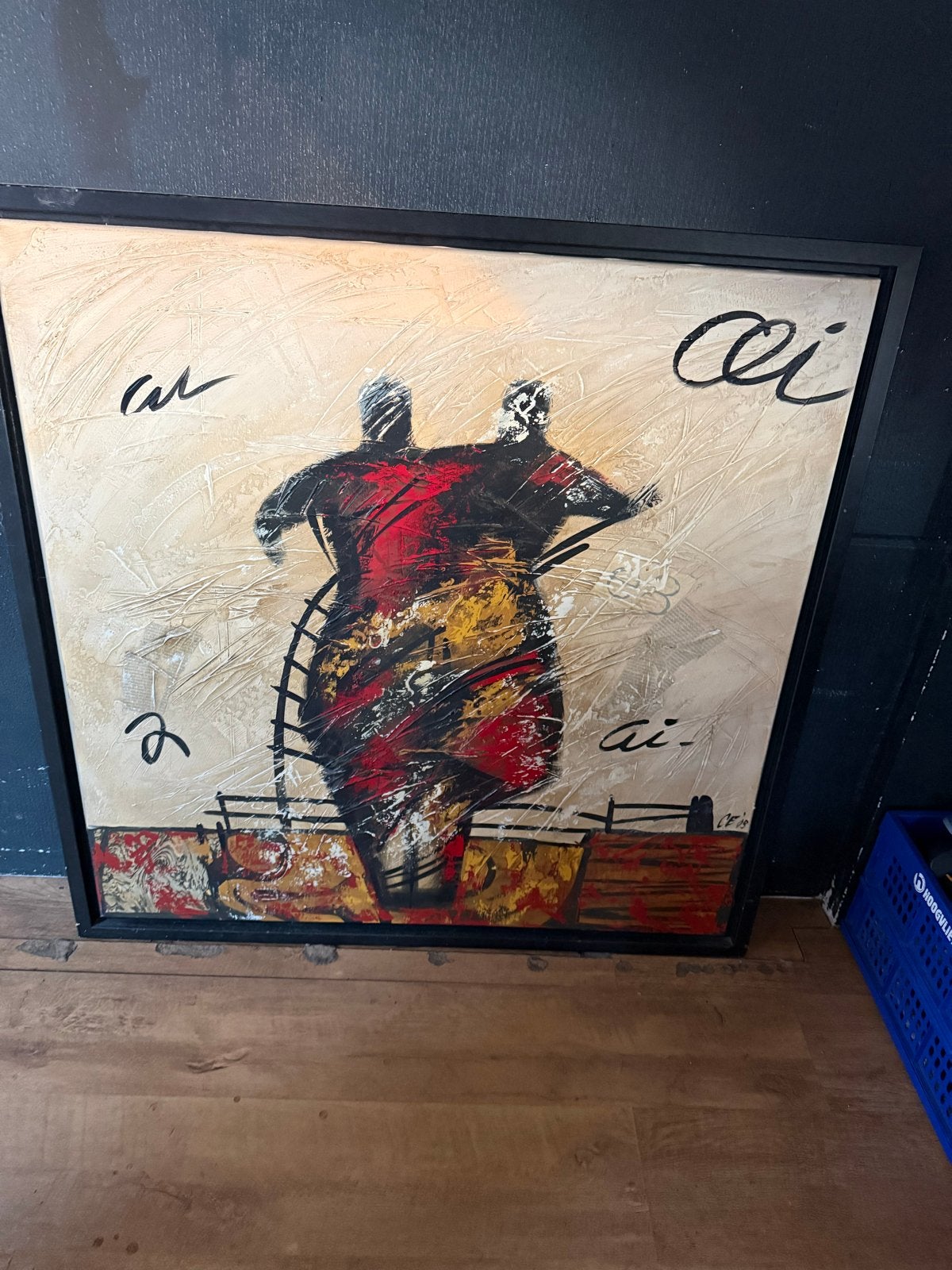 Abstract schilderij van Carlo Esselink, Antiek en Kunst, Ophalen of Verzenden