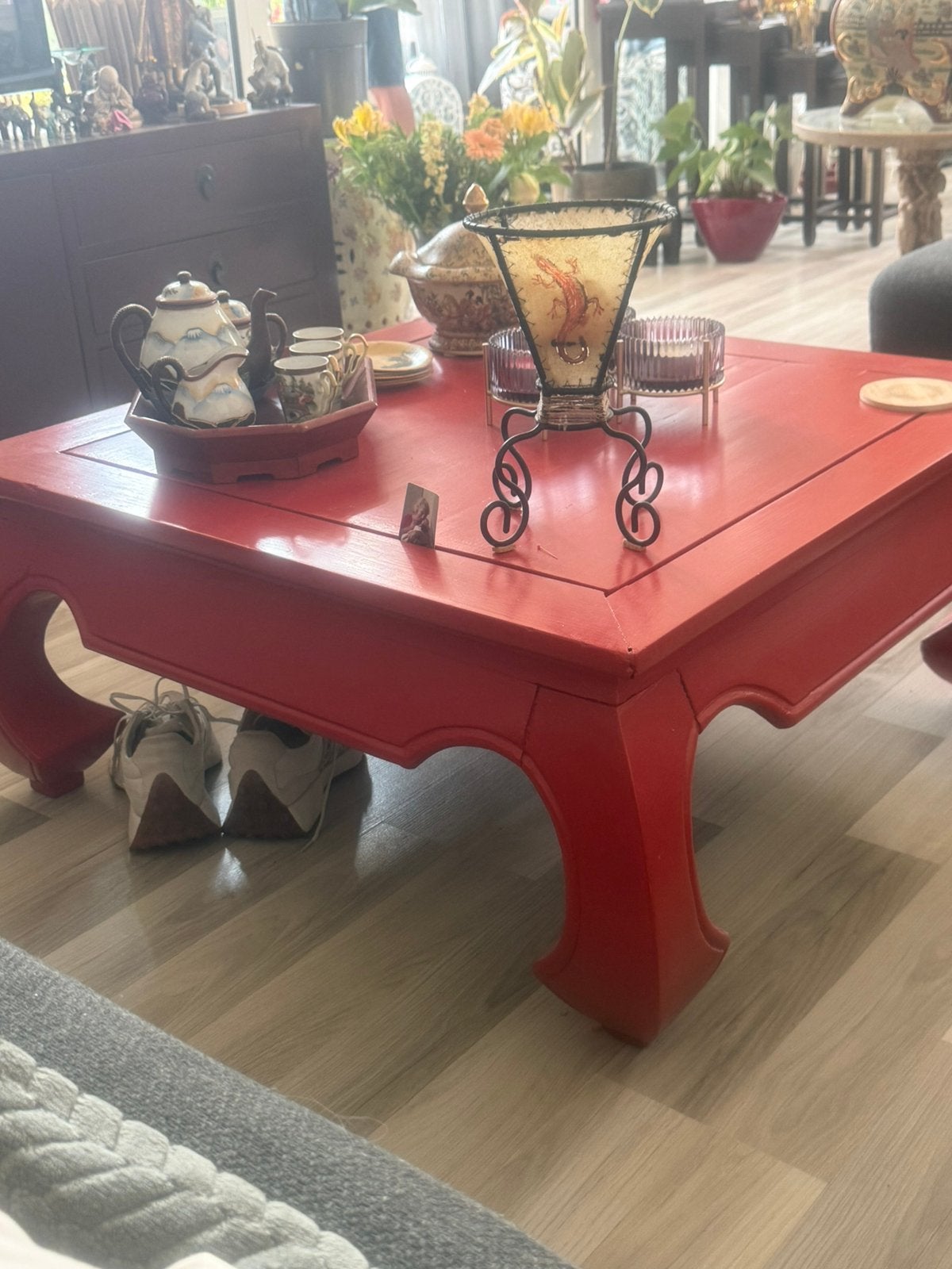 Opiumtafel, Ophalen, 50 tot 100 cm, Zo goed als nieuw, Japans chinees