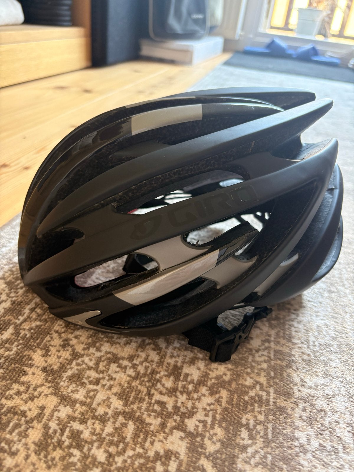 Nieuwe Giro Aeon Fietshelm Zwart/Grijs Maat M, Fietsen en Brommers, Ophalen of Verzenden, Nieuw, M, Heer of Dame
