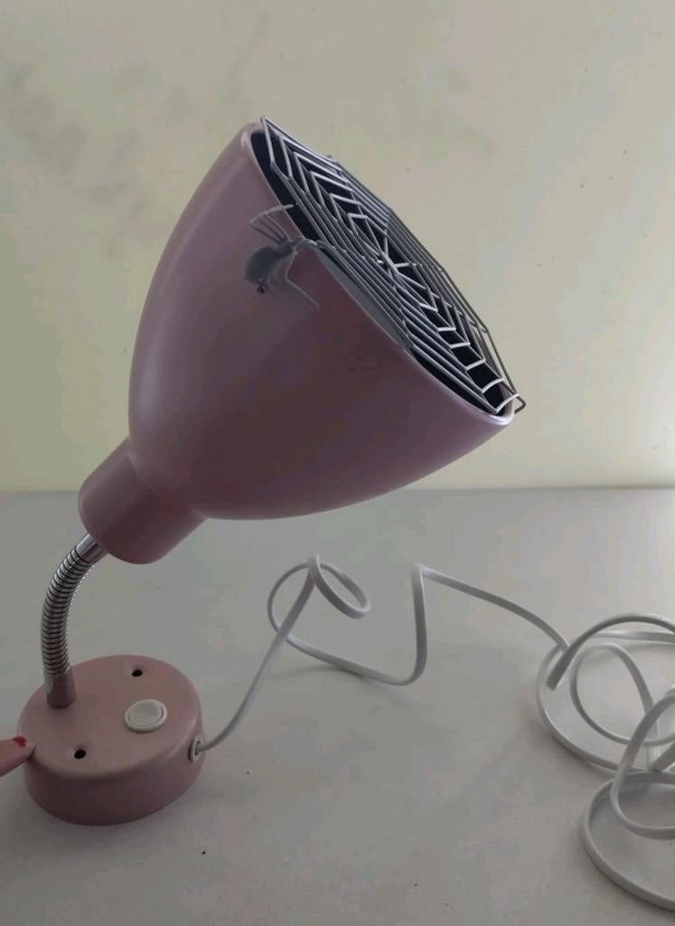 Ikea roze lamp nachtlampje met spin en spinnenweb, Ophalen of Verzenden, Minder dan 50 cm
