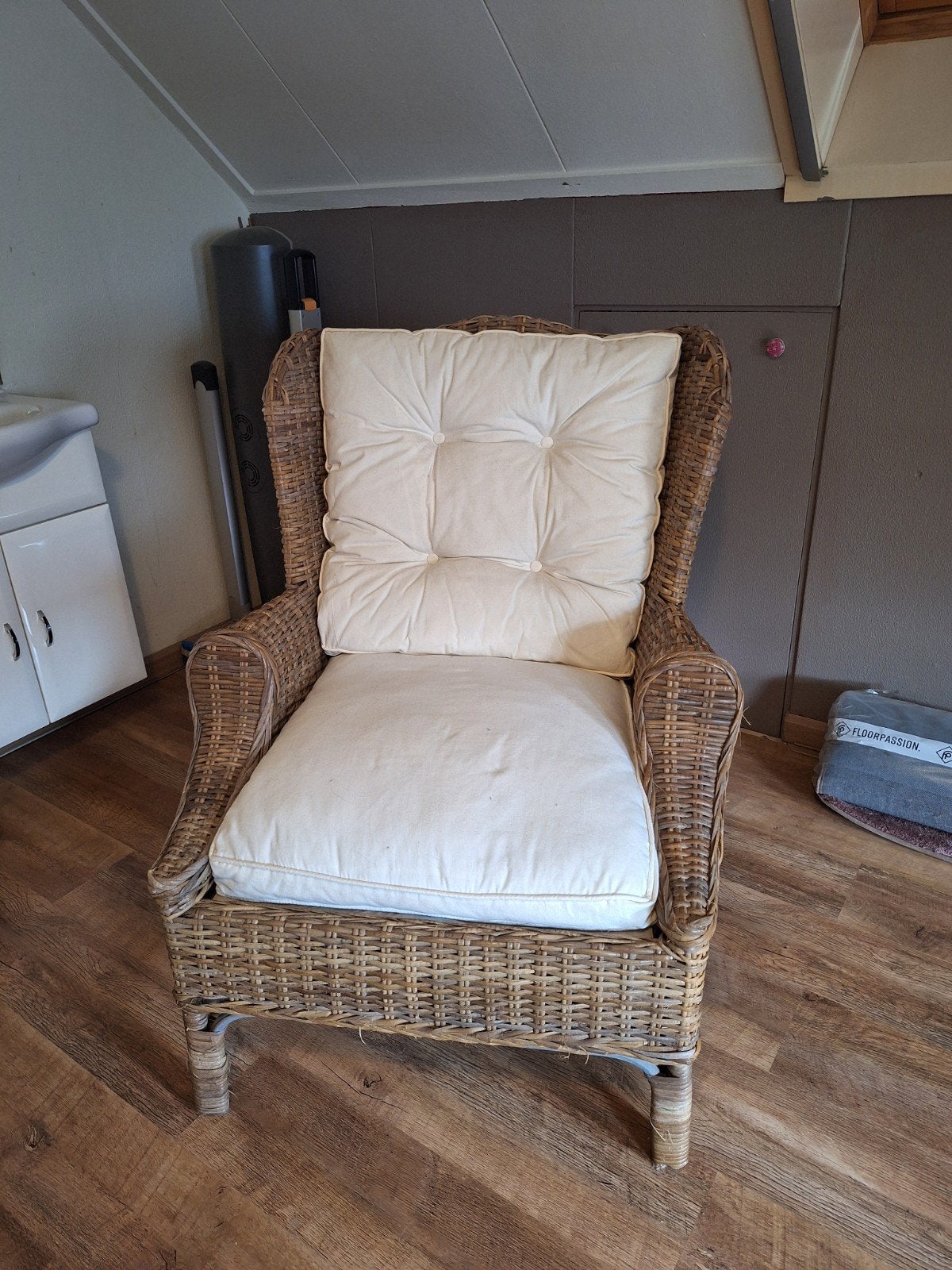 Rotan Stoel /  Fauteuil, Ophalen, Zo goed als nieuw, 75 tot 100 cm, 50 tot 75 cm