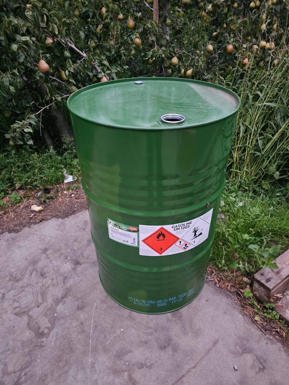 Groen Olievat 200L, Ophalen, Gebruikt, Onbekend, Onbekend