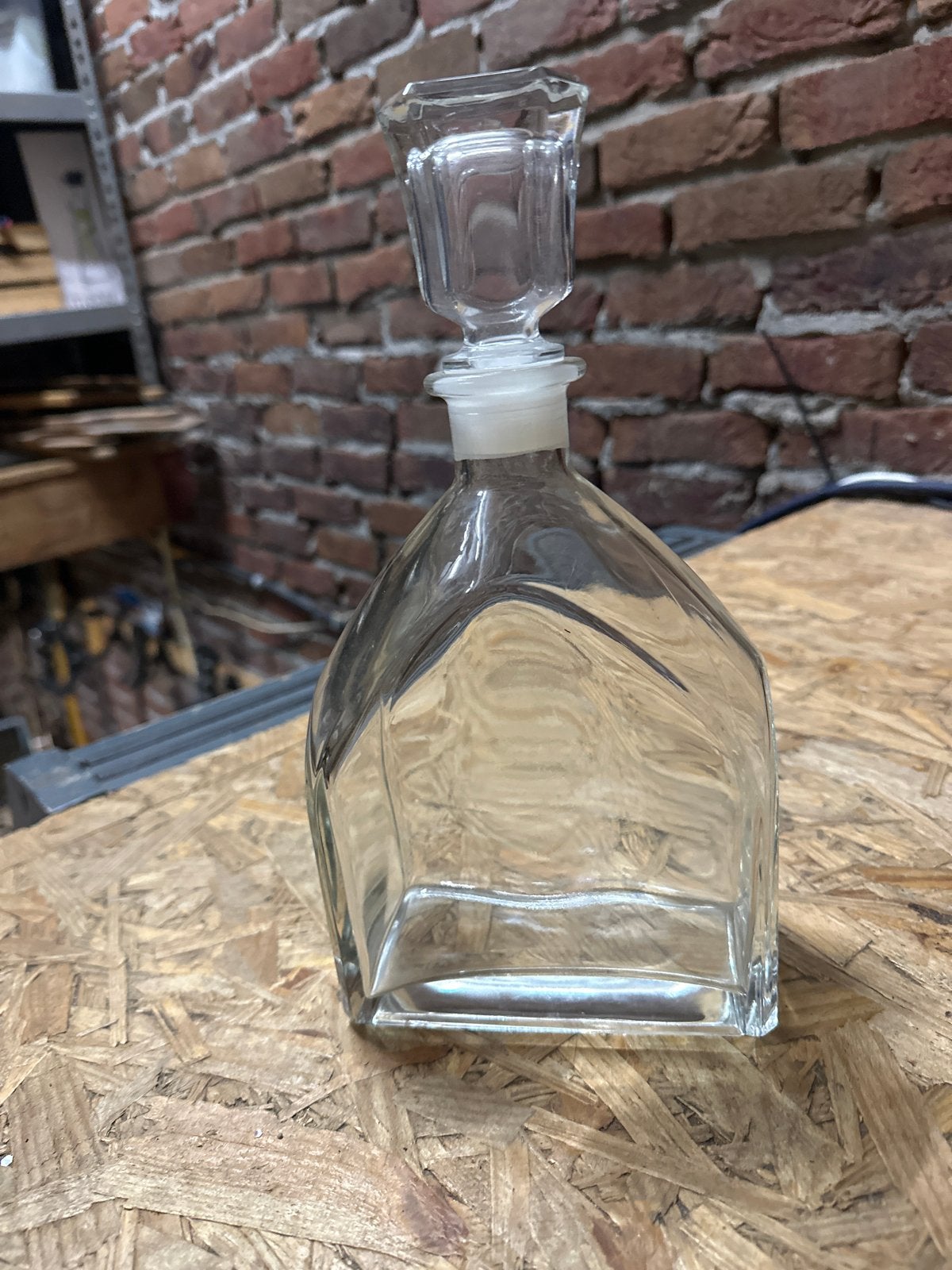 Glazen karaf met stop - Vintage stijl, Ophalen of Verzenden