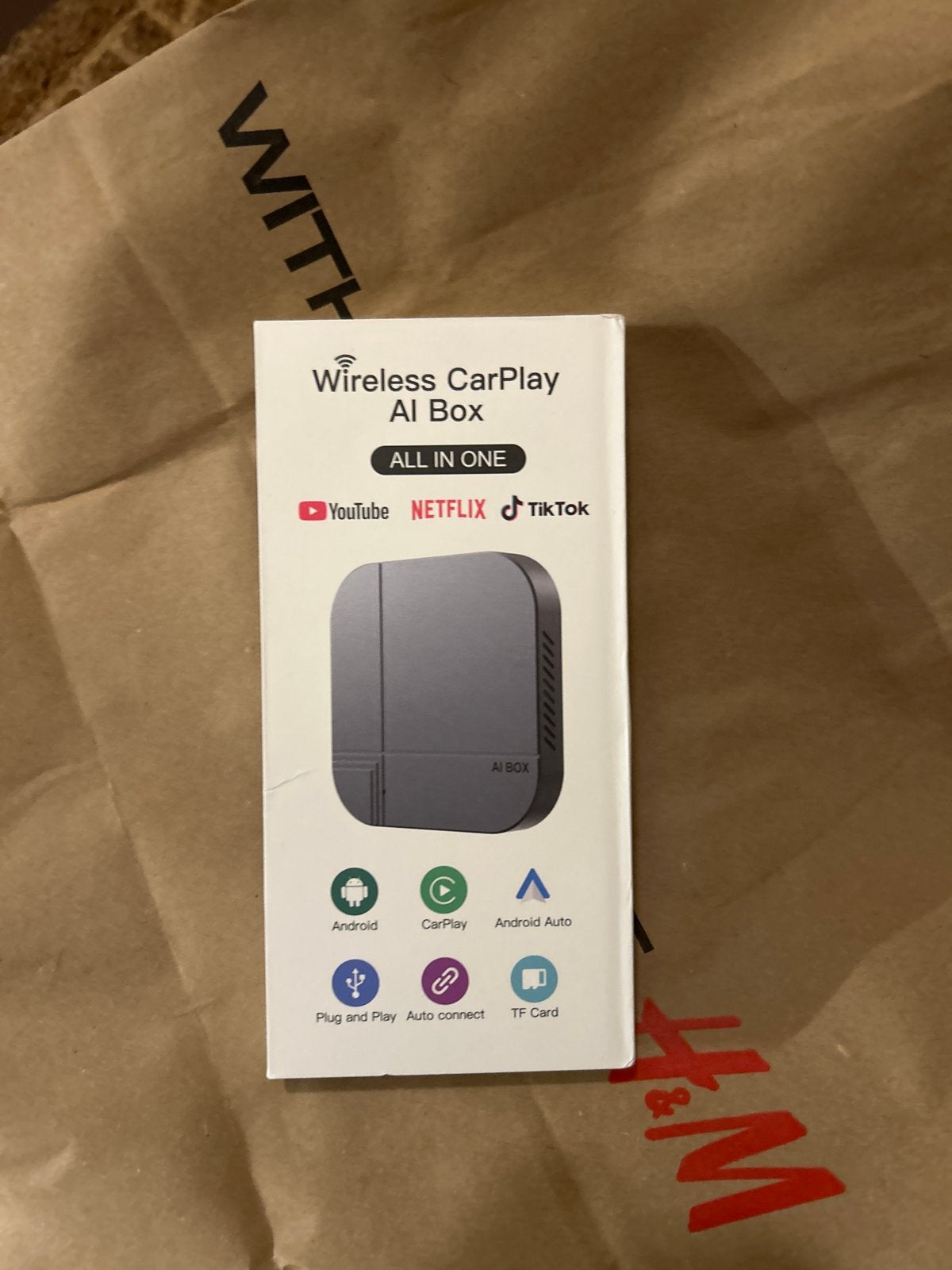 Wireless CarPlay AI Box - Android Auto, YouTube, Netflix, Ophalen of Verzenden, Nieuw