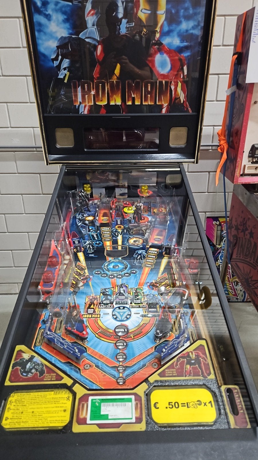 Iron Man Flipperkast, Verzamelen, Gebruikt, Elektronisch, Stern, Ophalen of Verzenden