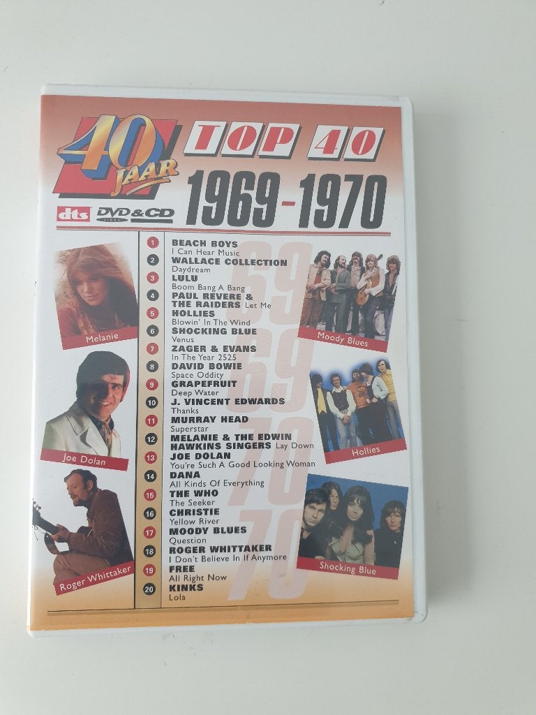Top 40 1969-1970 / DVD + CD, Cd's en Dvd's, Alle leeftijden, Ophalen of Verzenden, Zo goed als nieuw