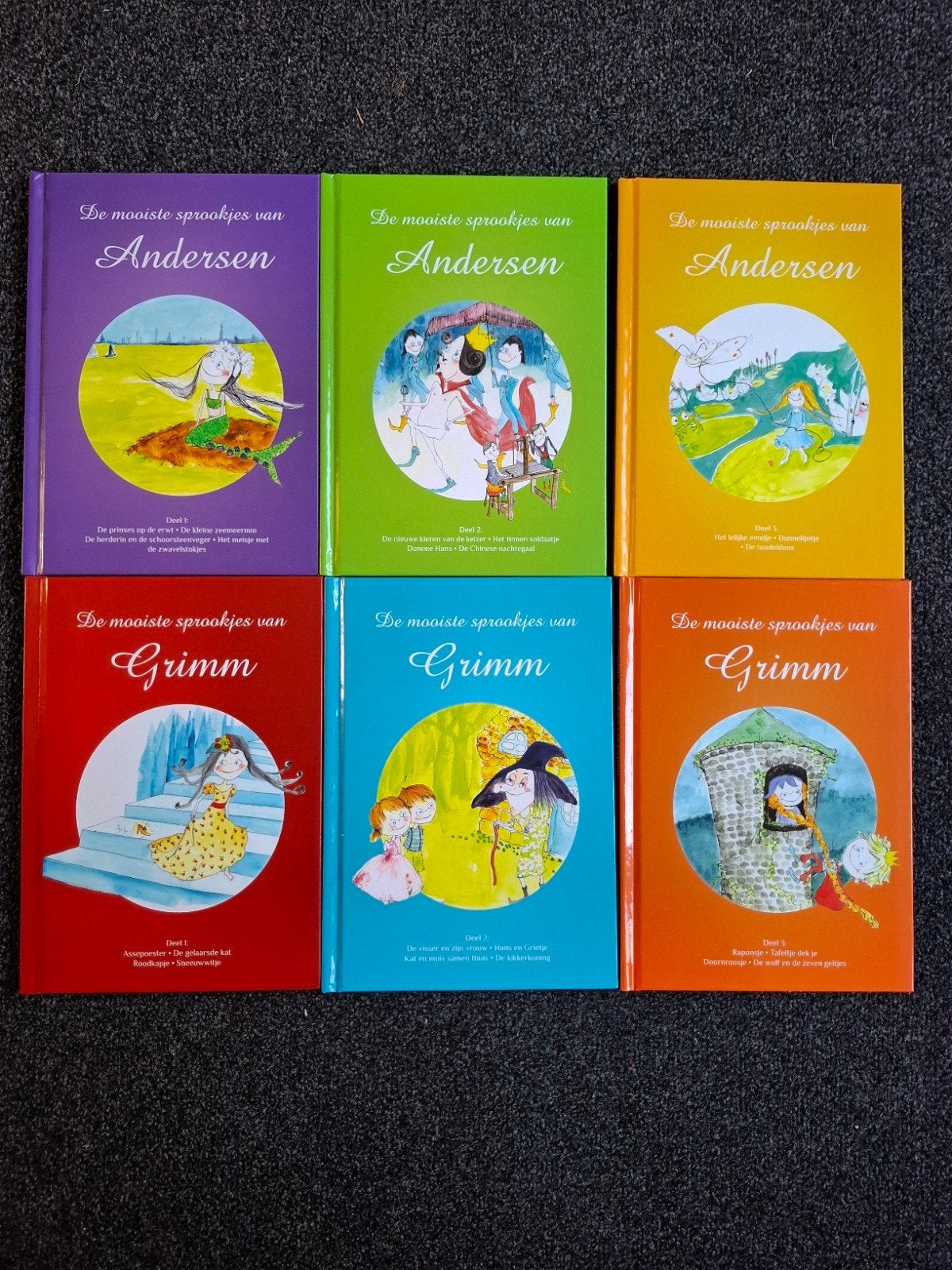 De mooiste sprookjes van Andersen en Grimm (6 delen), Boeken, Ophalen of Verzenden, Nieuw, Hans Christian Andersen, Gebroeders Grimm