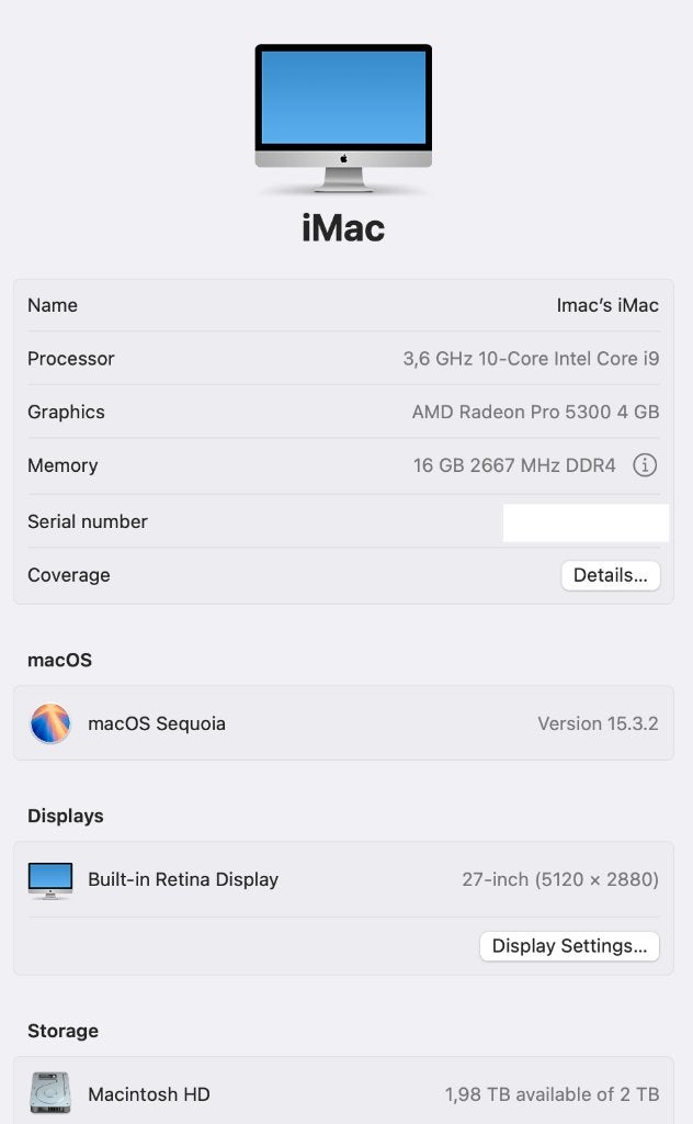 Foto 5 van partij 27 inch iMacs 2017/2020/2021