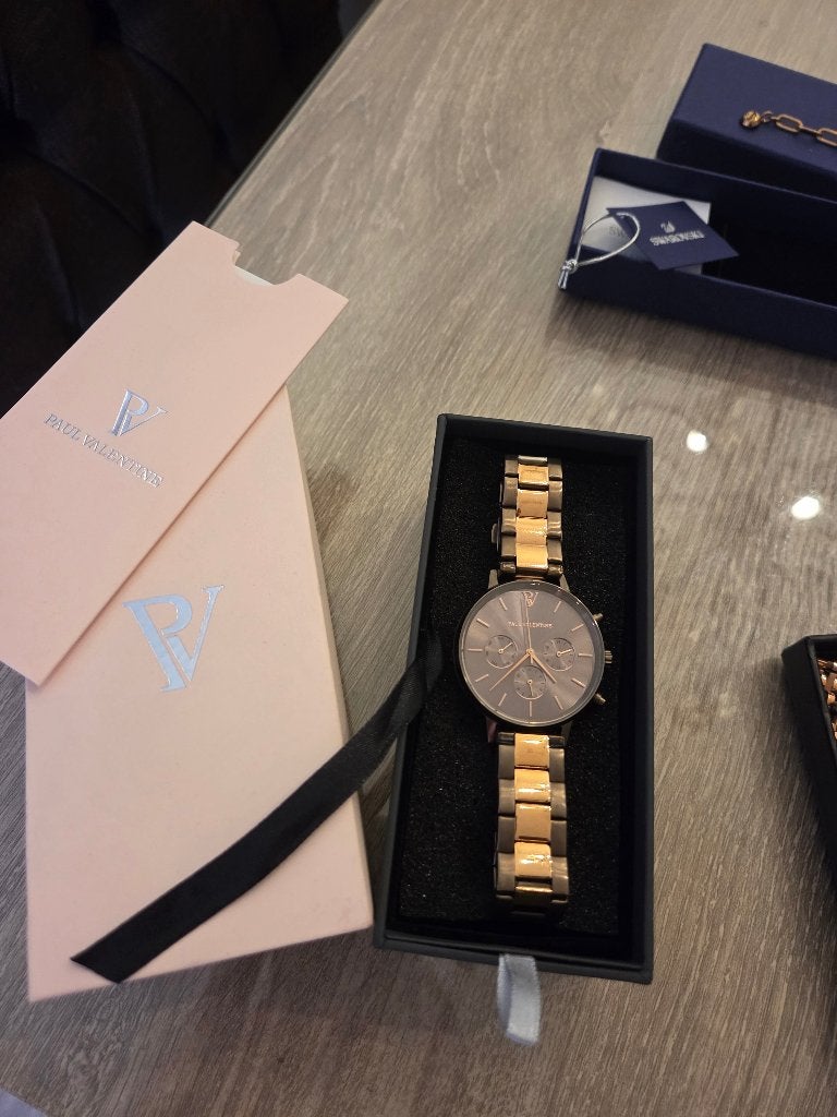 Paul Valentine Horloge voor dames, Sieraden, Tassen en Uiterlijk, Overige merken, Staal, Gebruikt, Staal