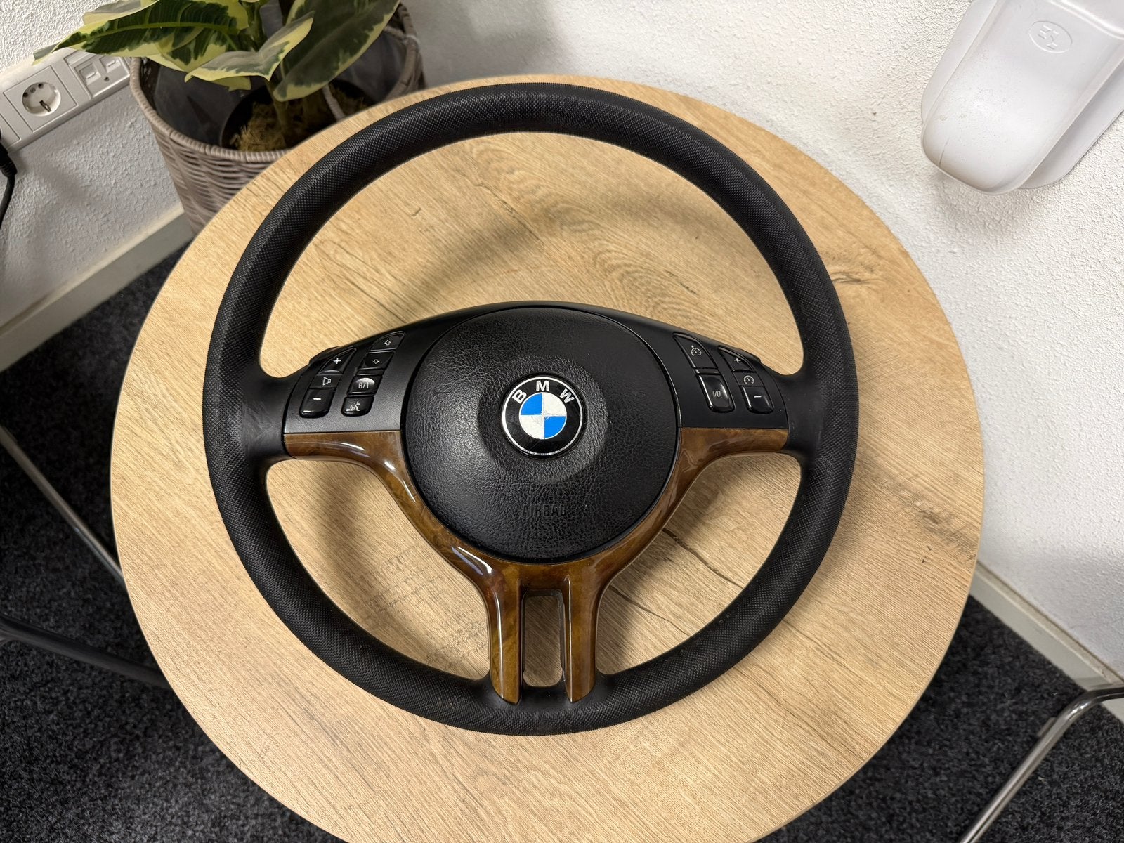 OEM BMW Sportstuur Sport stuur met hout afwerking! E46 E39, Auto-onderdelen, Ophalen of Verzenden, Gebruikt, BMW