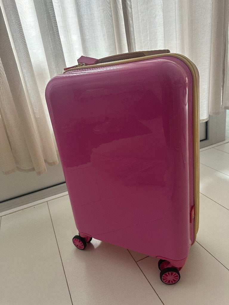 HEMA tompouce koffer - Handbagage - limited edition, Ophalen, Uitschuifbare handgreep, 50 tot 60 cm, Hard kunststof