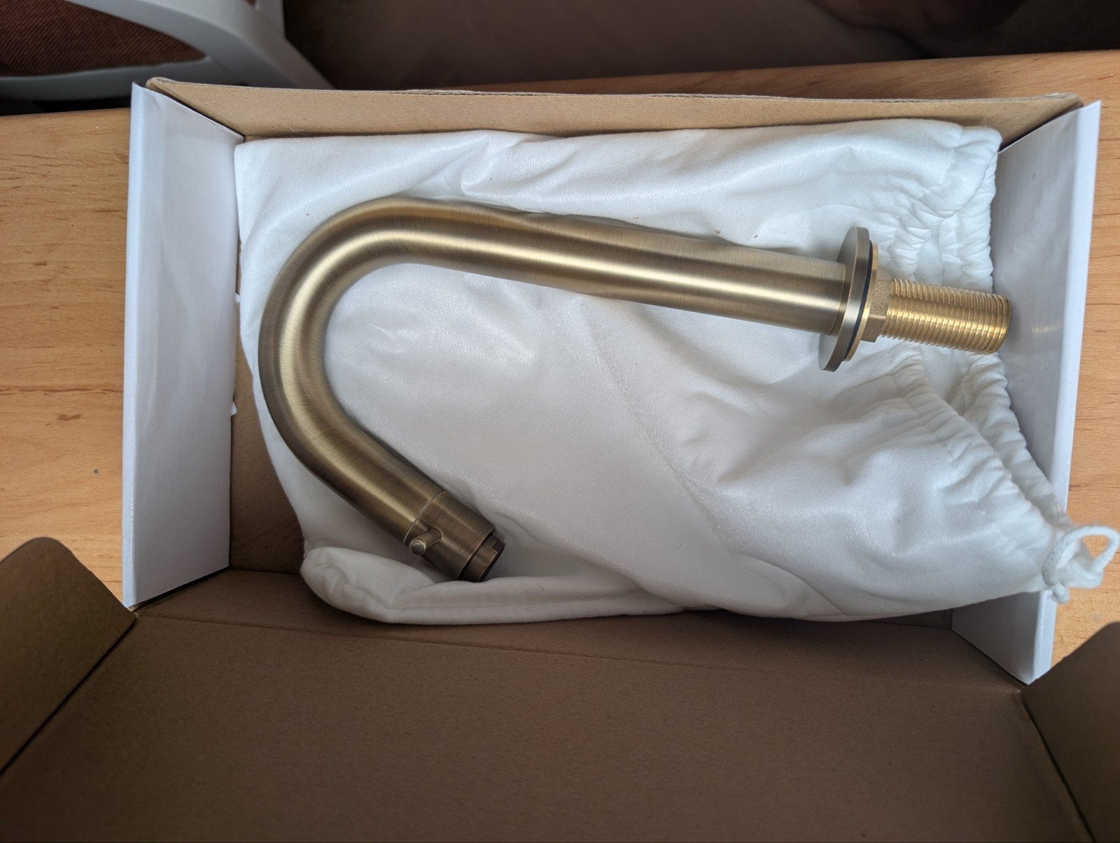 Saniclear Antique Gebogen Fonteinkraan Verouderd Messing, Doe-het-zelf en Verbouw, Sanitair, Ophalen, Nieuw, Koper, Kraan