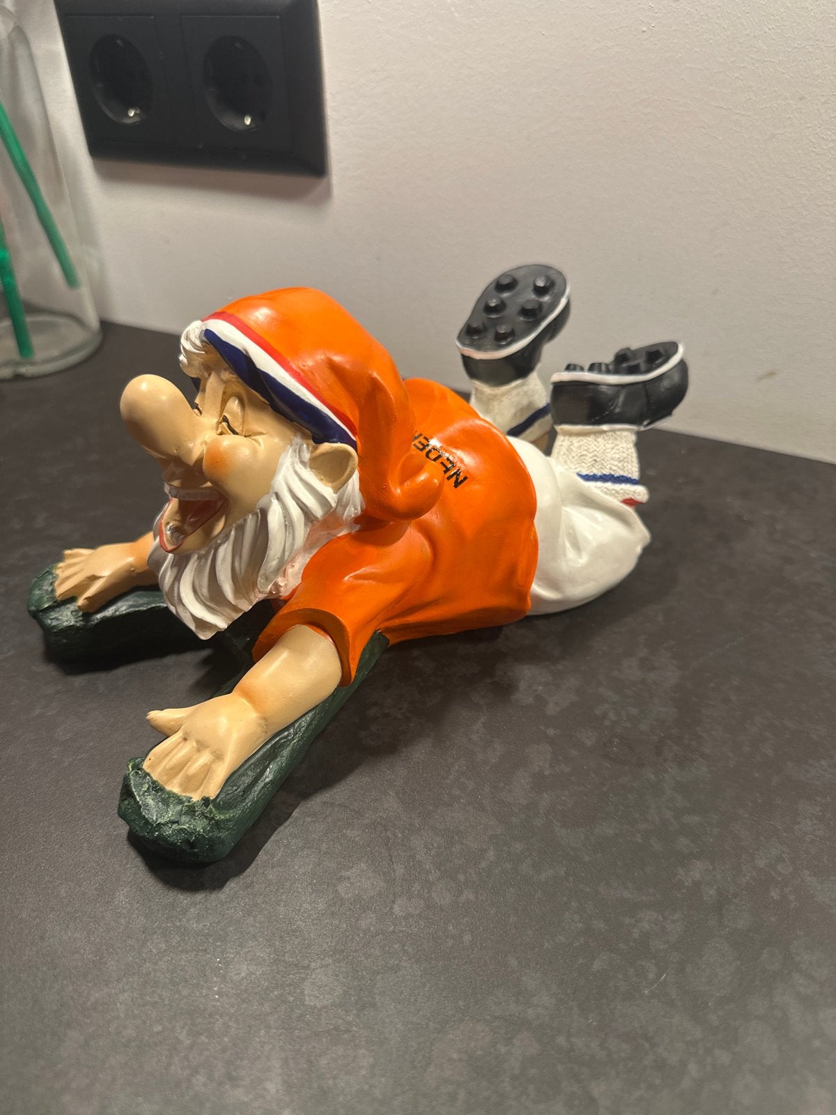 Oranje kabouter 'Nederland' - Voetbalfan decoratie, Gebruikt, Overige materialen, Overige stijlen, Ophalen of Verzenden