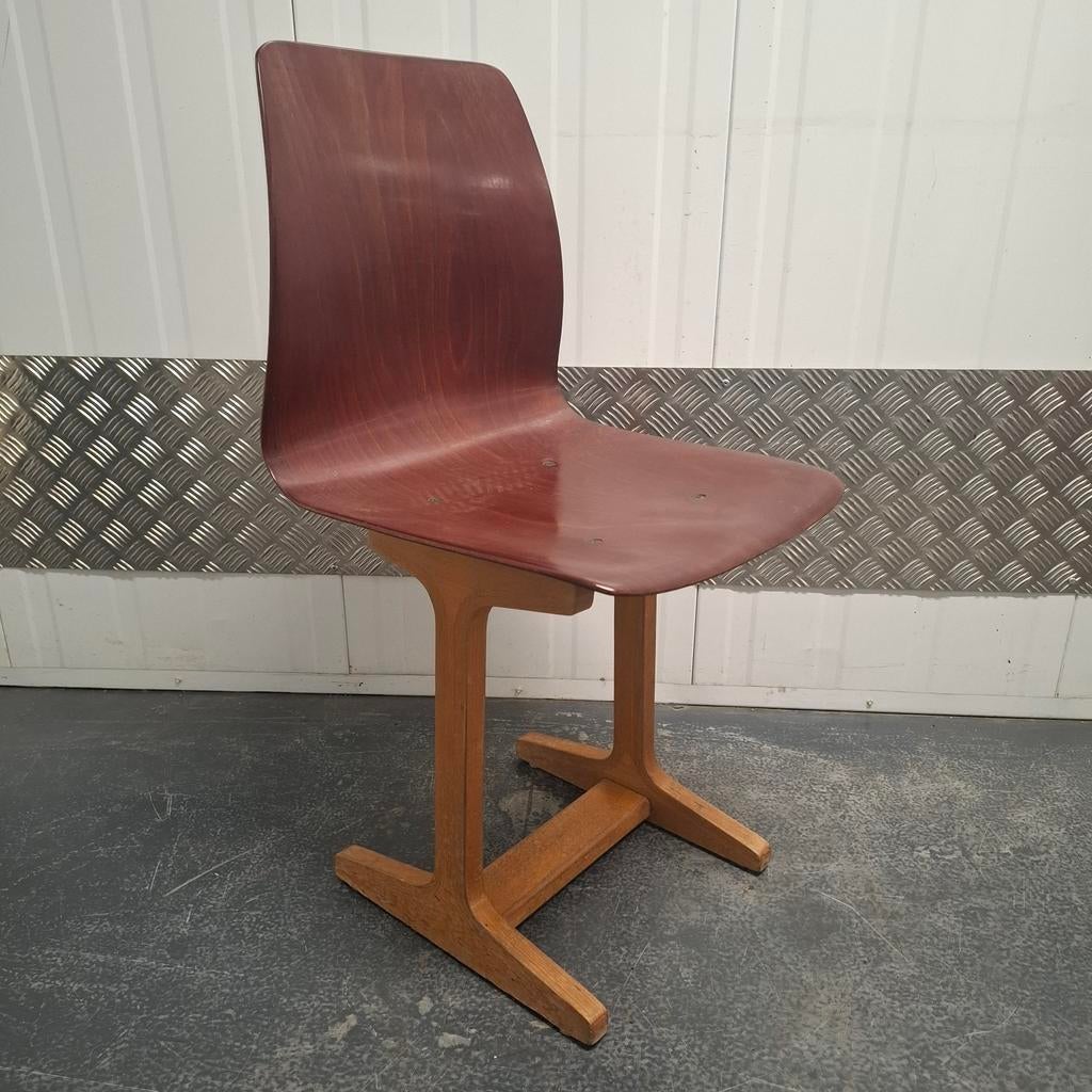 SCHULMÖBEL Vintage stoel bureaustoel eetkamerstoel, Huis en Inrichting, Stoelen, Gebruikt, Eén, Hout, Overige materialen, Bruin