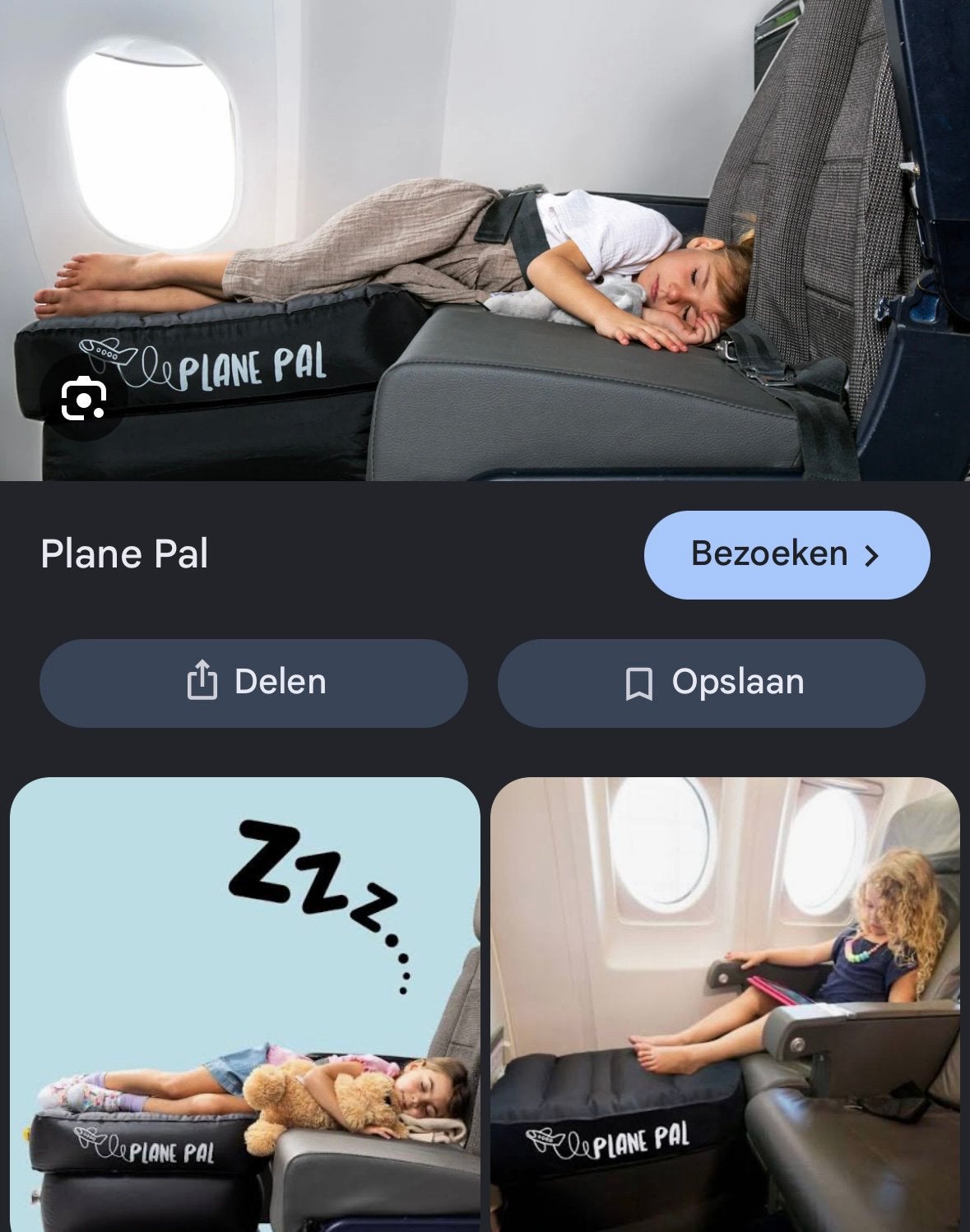 Plane Pal opblaasbaar reiskussen voor kinderen, Ophalen of Verzenden, Nieuw