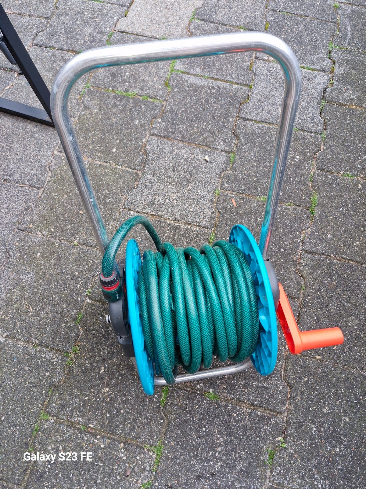 Gardena slanghaspel met 25 meter tuinslang, Ophalen