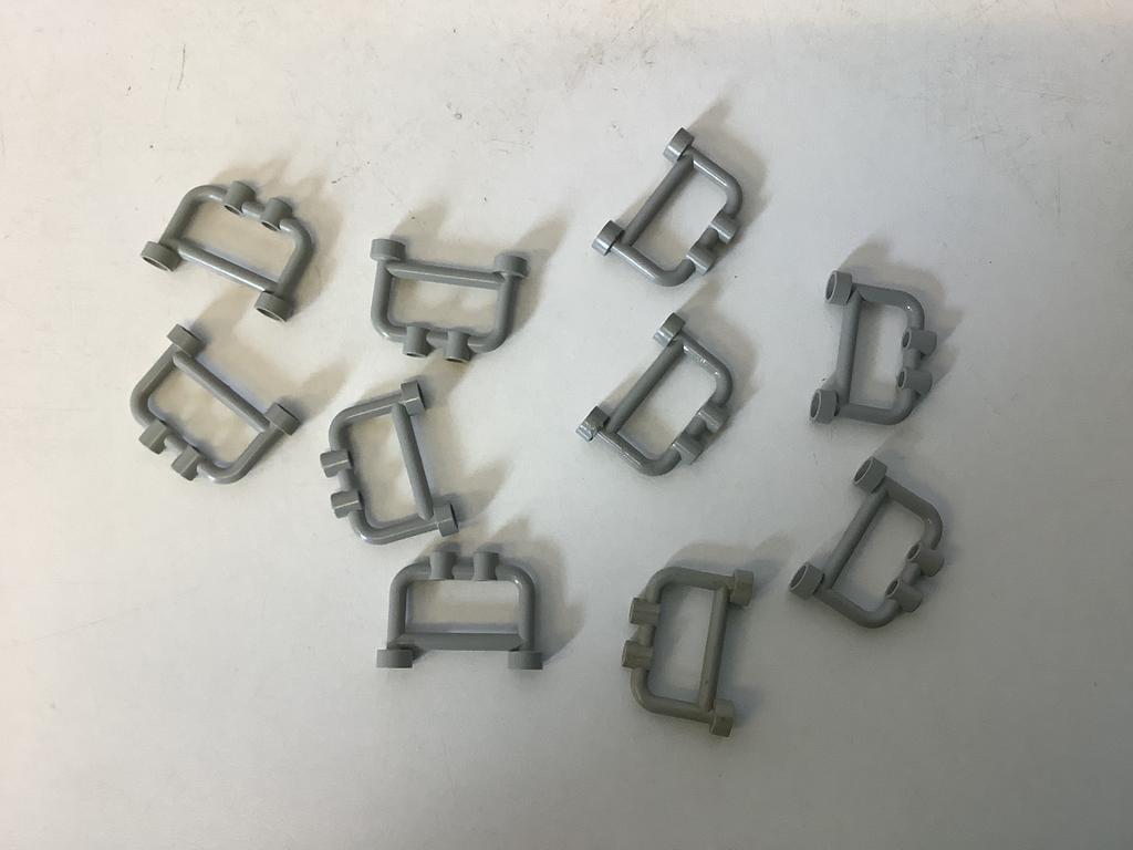 Lego staaf hek 1x4x2 met open noppen licht grijs, Ophalen of Verzenden, Gebruikt, Losse stenen, Lego