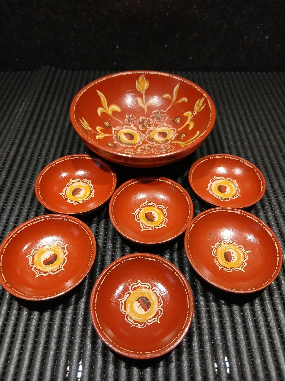 Vintage houten schaaltjes., Huis en Inrichting, Woonaccessoires | Schalen en Manden, Ophalen of Verzenden, Zo goed als nieuw, Rond